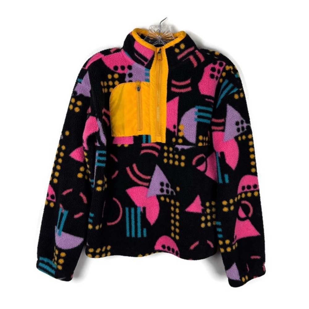 Tek Gear Ladies Junior Abstract Colorful Y2K 90’s Print Long Sleeve Pullover